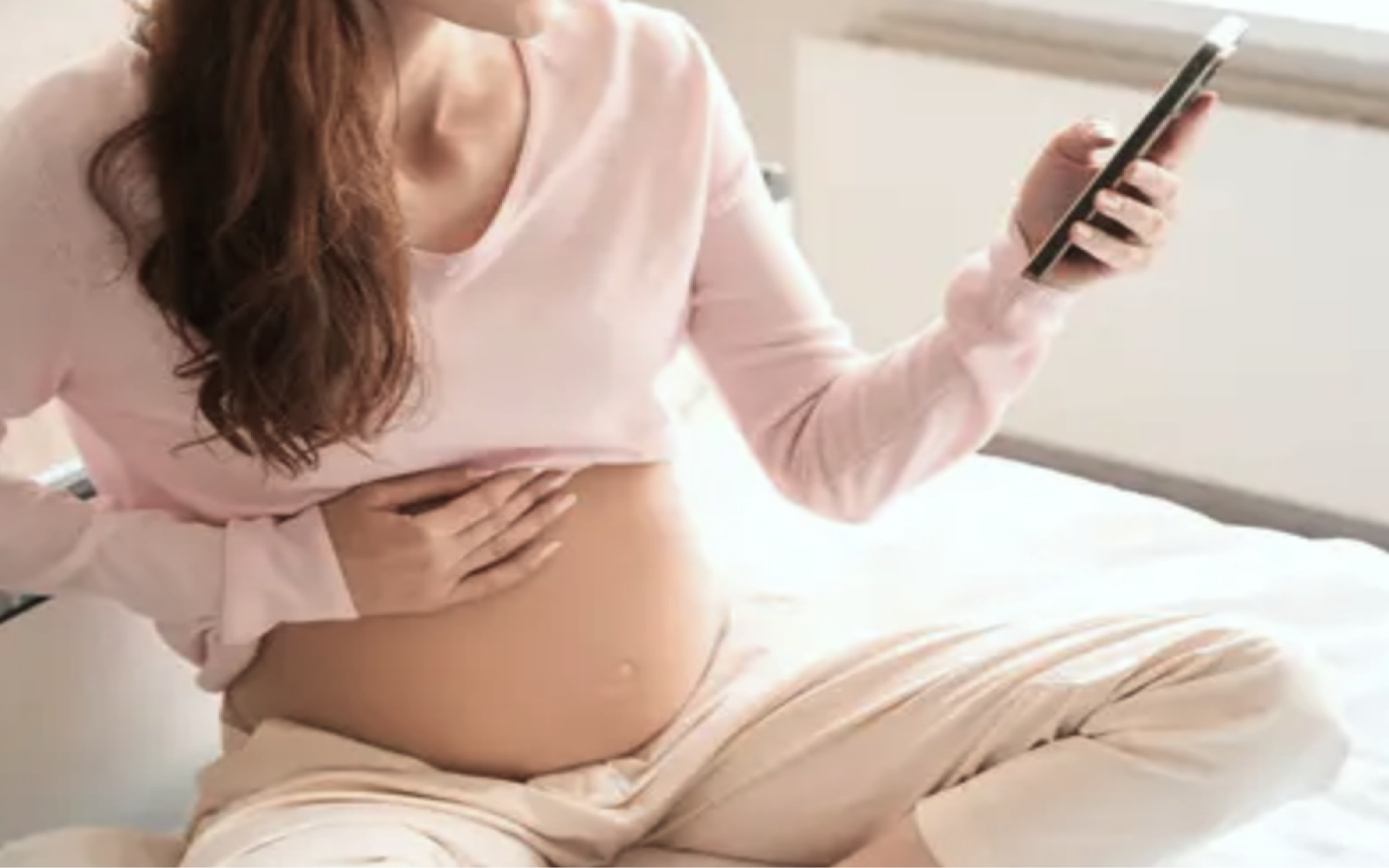 pregnant woman sitting